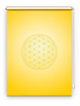 Blume des Lebens gelbes Rollo